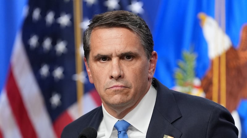El secretario de Justicia interino, Todd Blanche, en una conferencia de prensa en el...