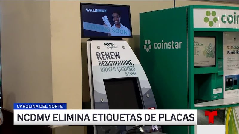 NCDMV elimina etiquetas de placas. Carolina del Norte